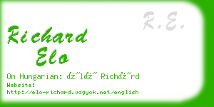 richard elo business card